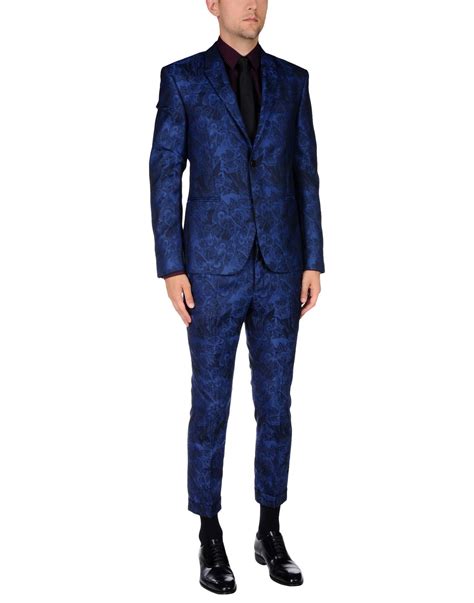 gianni versace blue leather suit|versace suits for men.